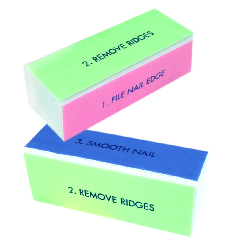 Губчатые красочные плоские кубические блоки для полировки ногтей полировочные