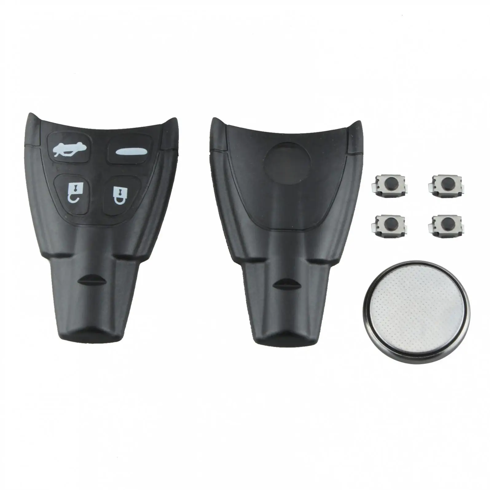 Черный 4 кнопки Замена дистанционный ключ-брелок от машины пульт передатчика