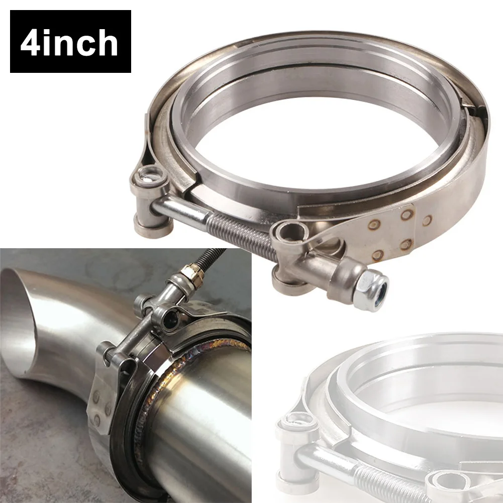 

4'' V-Band Flange & Clamp Kit For Turbo Exhaust Downpipes Mild Steel Flange