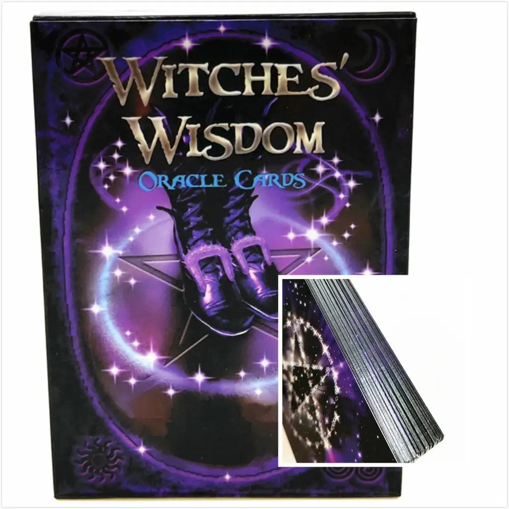 witches wisdom Английские карты Oracle колода, карты Таро руководство гадание fate настольная игра карточная игра для женщин - Цвет: witches wisdom