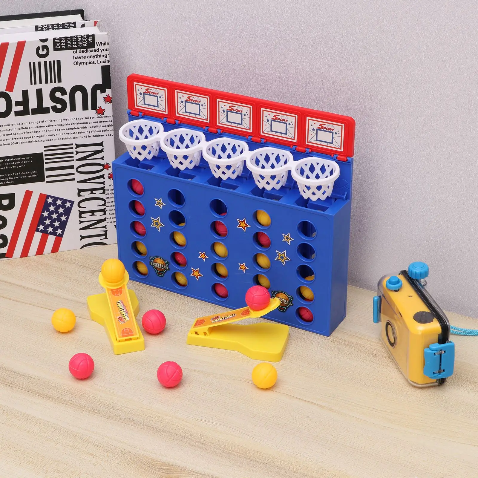 

Children'S 4 Piece Chess Quadruple Educational Toys Four Piece Chess Fun Quadruple Jump Ejection Ball Parent Interactive Toys