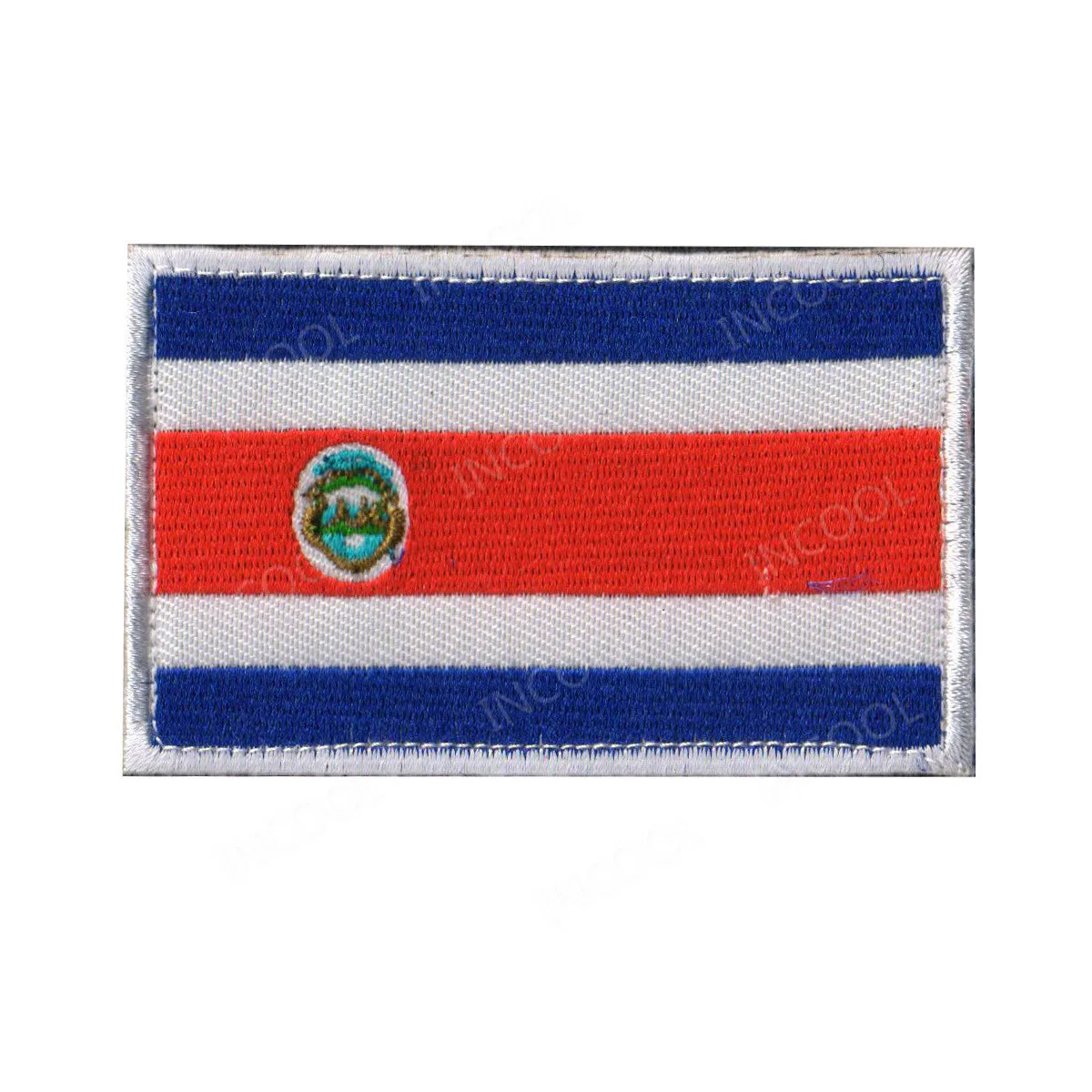 Costa Rica Flag Америка Флаги стран Мексика пуерто-Рико Аргентина Соединенные Штаты, Канада Бразилия El Salvador вышитые нашивки значки оптом - Цвет: Costa Rica Flag
