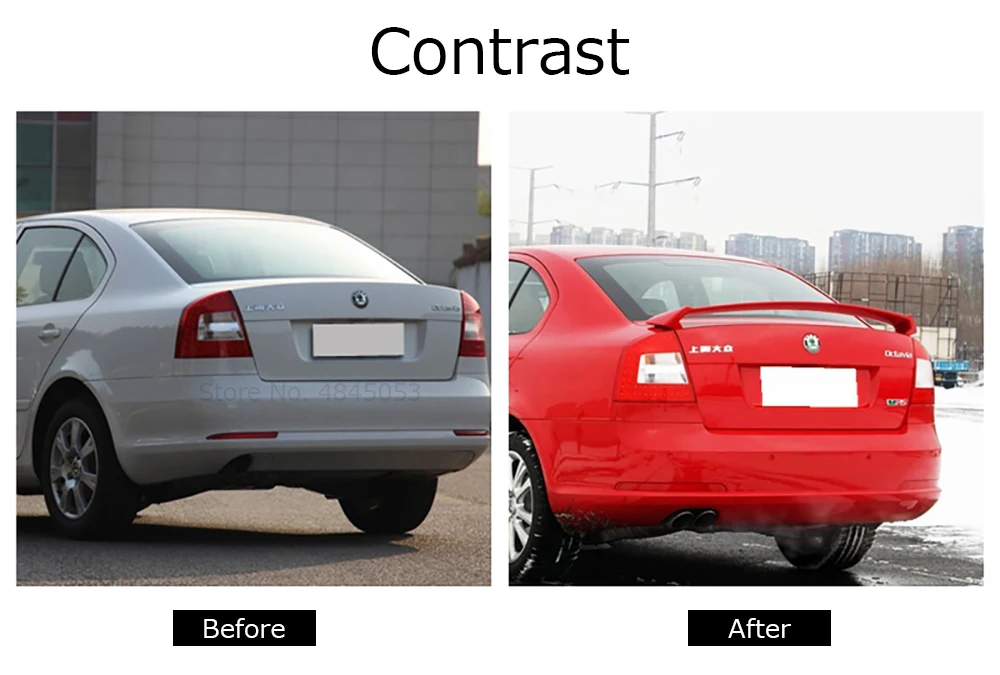 Спойлер AITWATT для Skoda Octavia 2006-2015 спортивный АБС-пластик неокрашенный Праймер