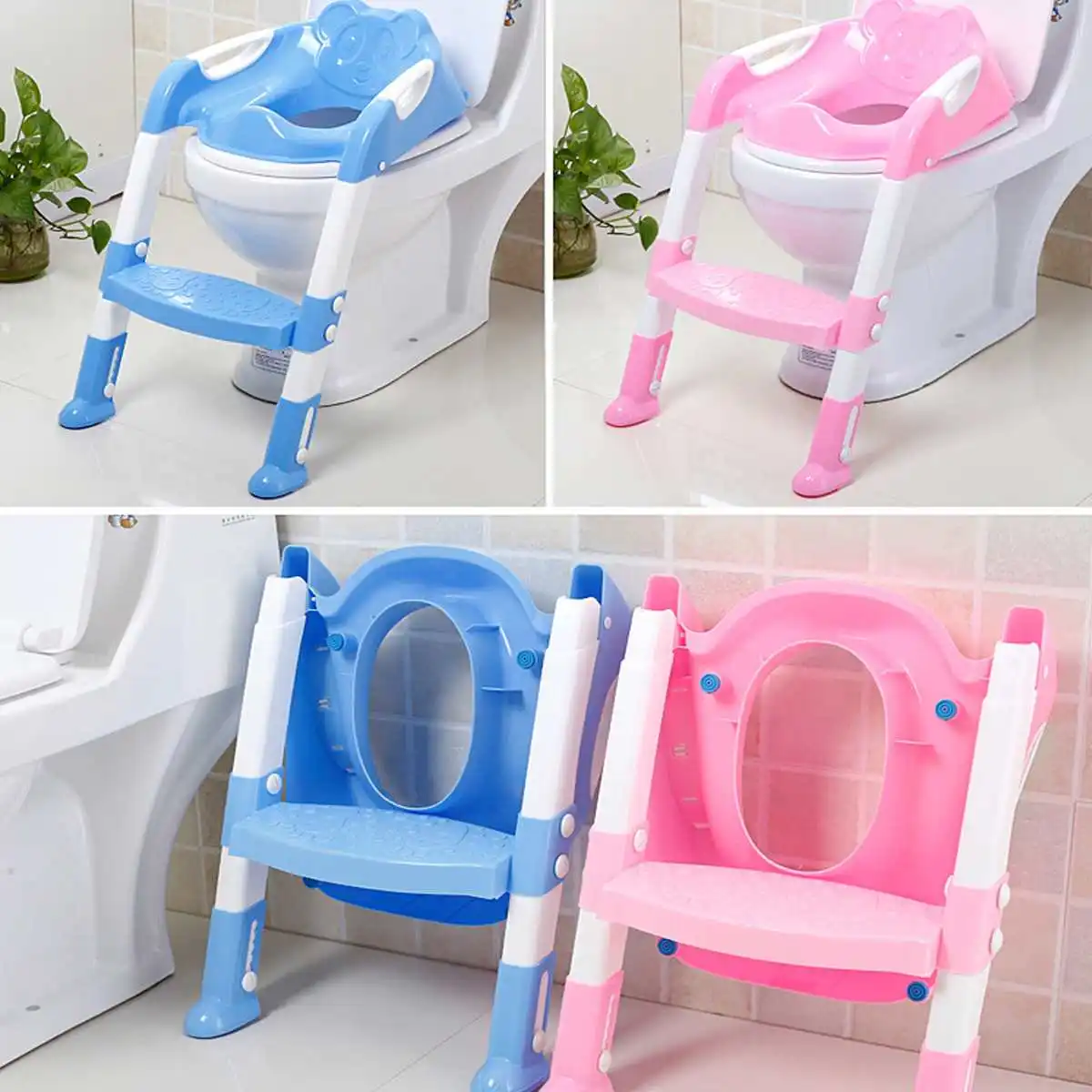 

Folding Infant Baby Potty Kids Toilet Training Seat with Adjustable Ladder Portable Urinal Potty Training Seats for Children