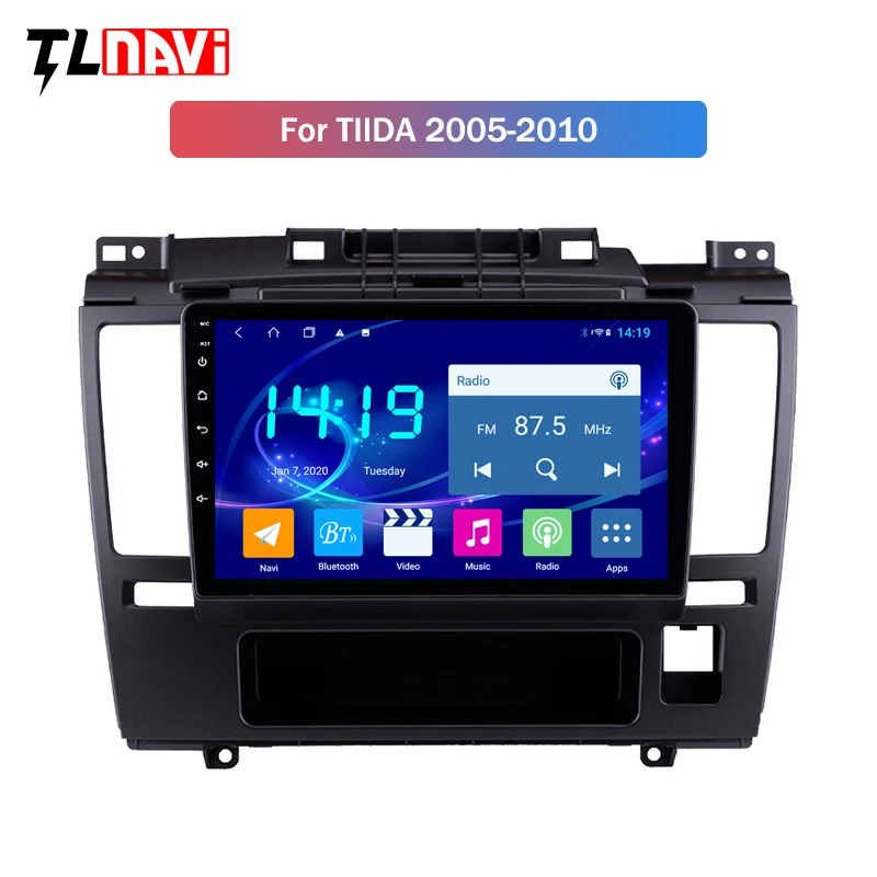 4G + 64G Автомобильный плеер для 2005 2010 Nissan Tiida Android 10 Octa Core GPS навигация Радио IPS DSP CARPLAY