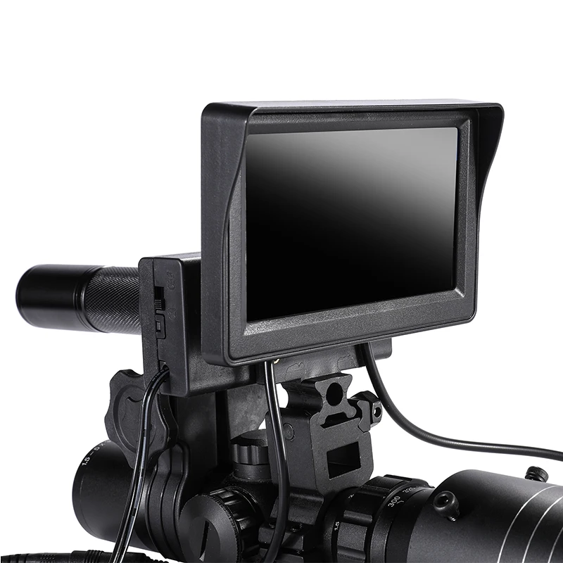 

Quick Installation DIY Infrared Night Vision Scope Day Night Switch Mount Camera Flashlight & Screen for Hunting Optics Sight