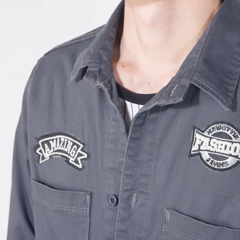 

Fashion Mens Cargo Overalls Long Sleeve Jumpsuits Vintage Casual Chic Pockets One Piece Rompers Street High Quality Male Pants