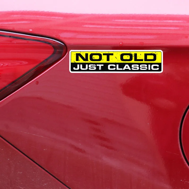 

Creative Car Sticker Accessories NOT OLD CLASSIC Interesting Vinyl PVC 15cm*3cm Motorcycle Windshield Car Styling Decal