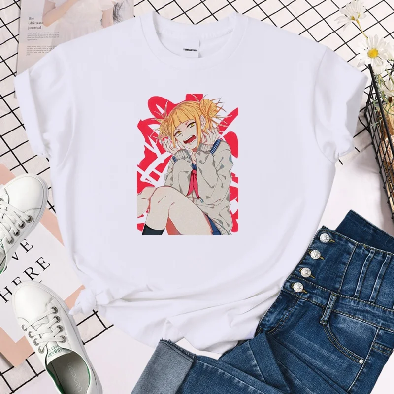 

Camiseta feminina estampa cômica kawaii, camiseta de manga curta para mulheres, estilo harajuku, t-shirt