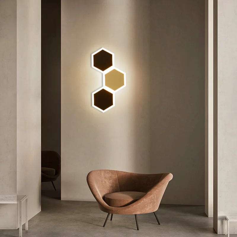 Современное украшение дома 6 Вт DIY дизайн шестигранный настенный светильник