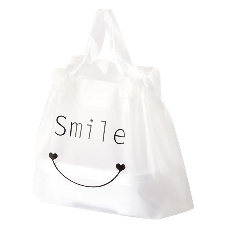 50 шт прозрачный Пластик шнурок сумки на вынос Еда упаковка салат торт сумка для