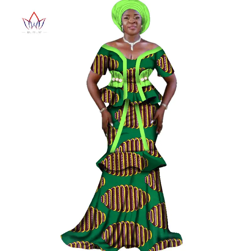 Африканский Традиционный Для женщин юбка Наборы для ухода за кожей 2 шт.