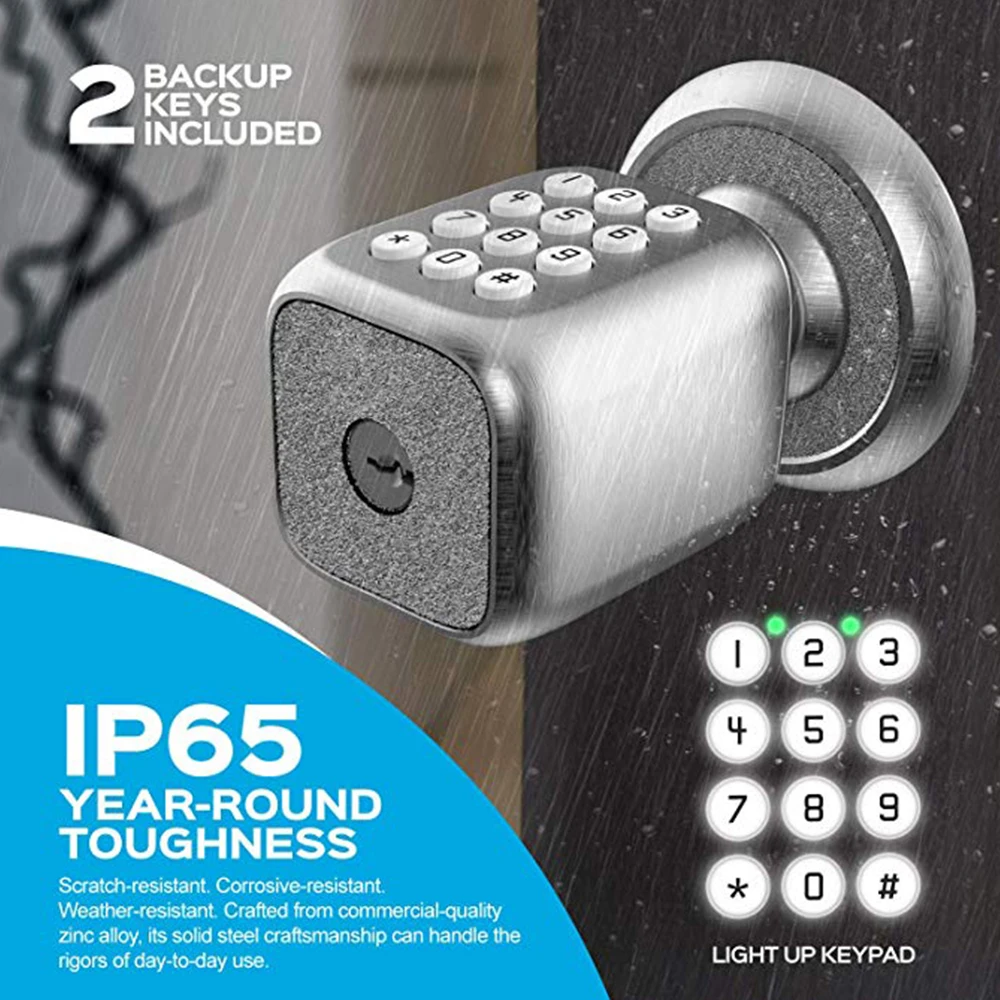 Умный дверной замок с цифровой клавиатурой дверная ручка без ключа безопасный