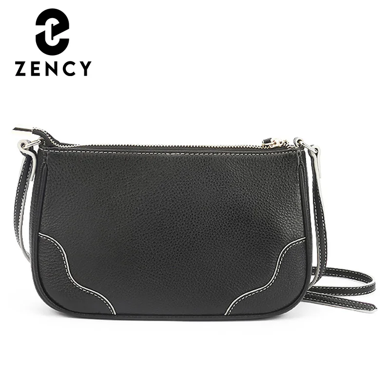 

Zency Simple Casual Luxury Design Female Shoulder Soft Genuine Leather Handbag Bag High Quality Ladies Crossbody Bag Daily Purse