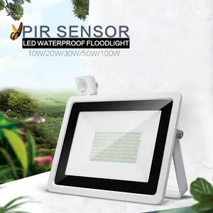 Светодиодный пик-датчик движения, прожексветильник 10 Вт, 20 Вт, 30 Вт, 50 Вт, 100 Вт, водонепроницаемый белый отражатель, наружный прожектор для сада, стены, улицы