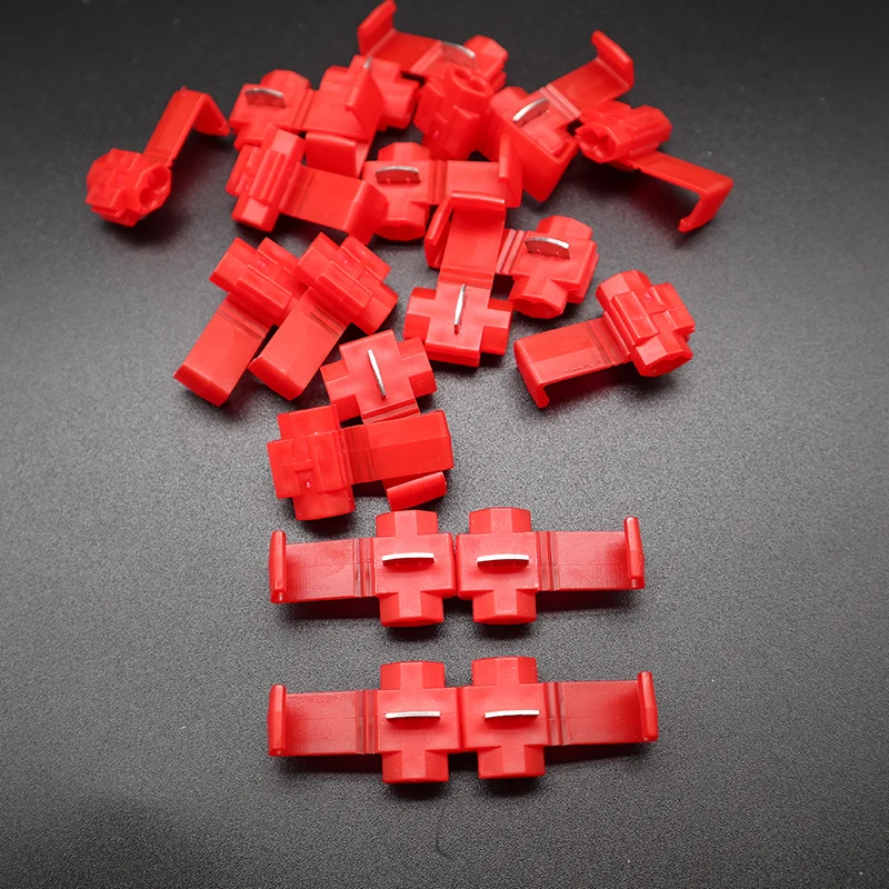 Красный 22 18 AWG кабель с шотландским замком разъемы для электрического кабеля