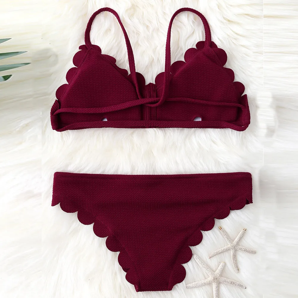 

Women's Bikini Sexy Swimsuit Push-Up Steel Padded Sling Swimsuit Two Piece Swimwear Beachwear Bathing Suit