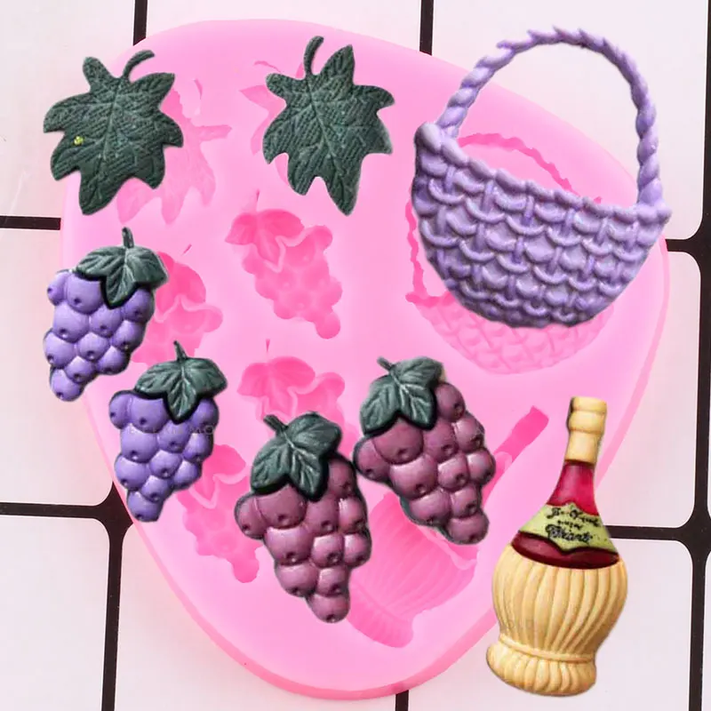 Силиконовые формы с листьями винограда сделай сам праздничная бутылка вина