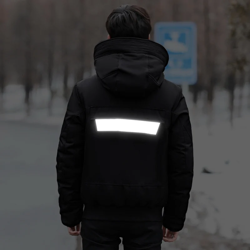 Мужской пуховик piumino uomo inverno 2 цвета черный doudoune куртка мужская с капюшоном ветрозащитная Верхняя одежда Повседневная белая пуховая куртка s Мужская