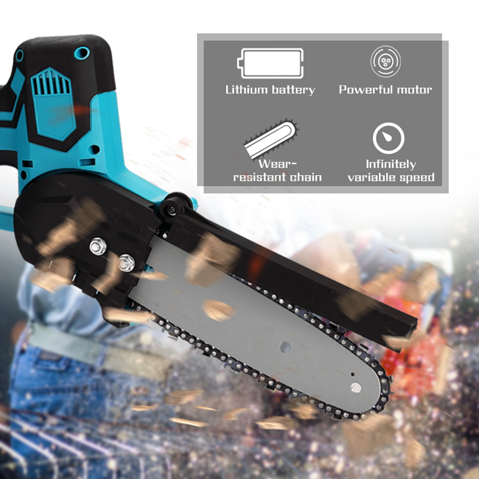 

Портативная электрическая секаторная пила, 21 в, с двумя аккумуляторами