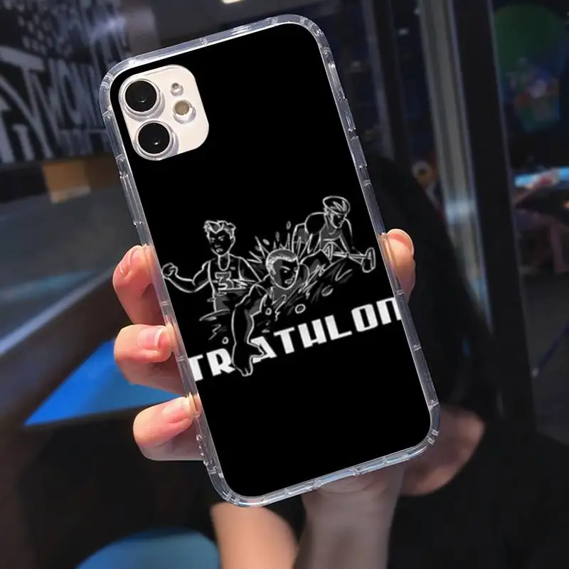 

Swimming Bike, Marathon Soft Phone Case Transparent Case For Iphone 6 6s 7 8 Plus XR X XS 11 12 Pro Max