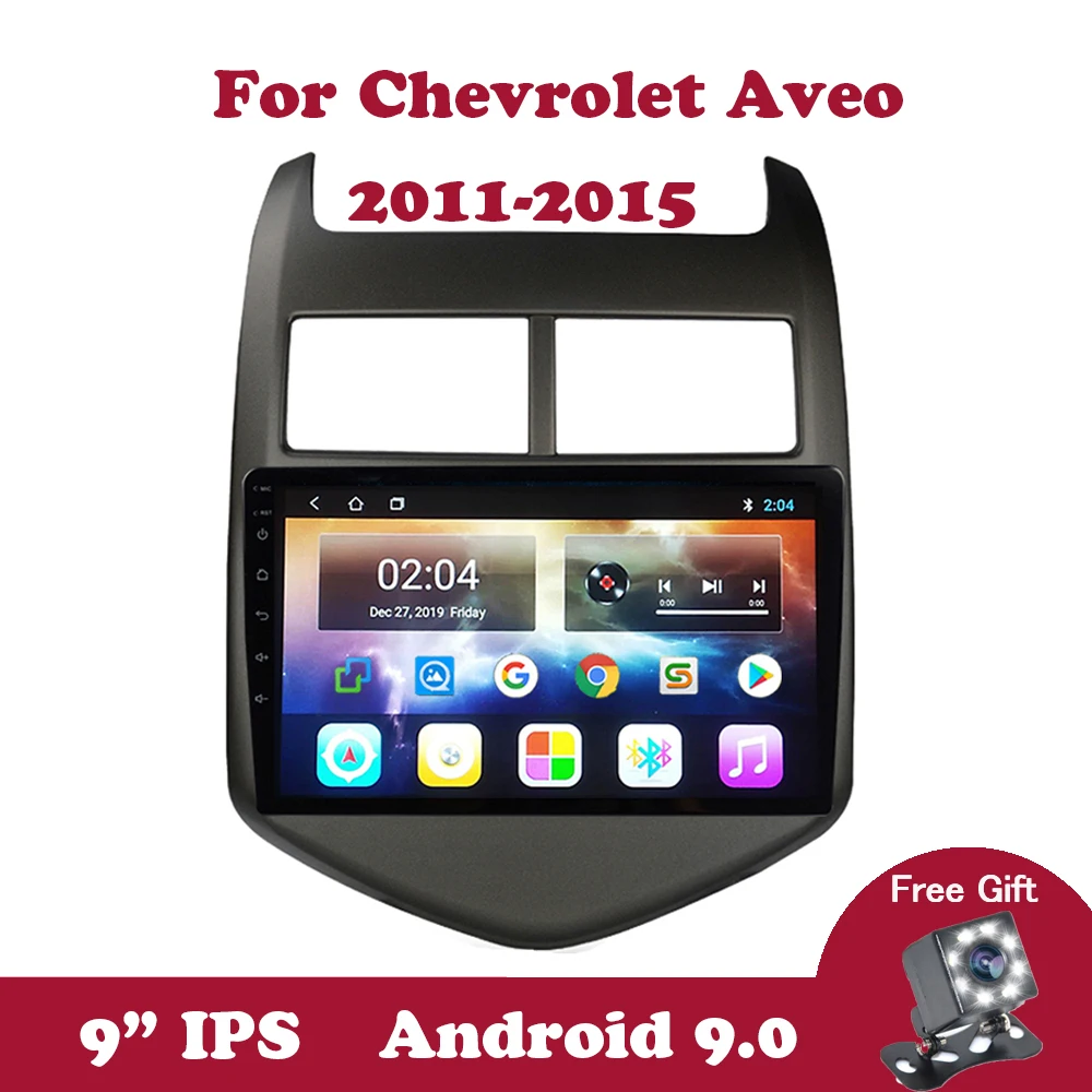 Android 9 0 IPS DVD мультимедийный плеер для Chevrolet Aveo 2 2011 2012 2013 2014 2015 Автомагнитола 2G + 32G