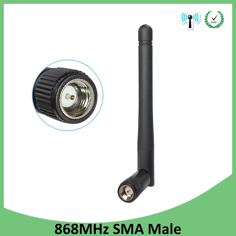 

868MHz 915MHz Antenna LORA 3dbi SMA Male Connector GSM 915 MHz 868 IOT antena outdoor signal repeater antenne waterproof Lorawan