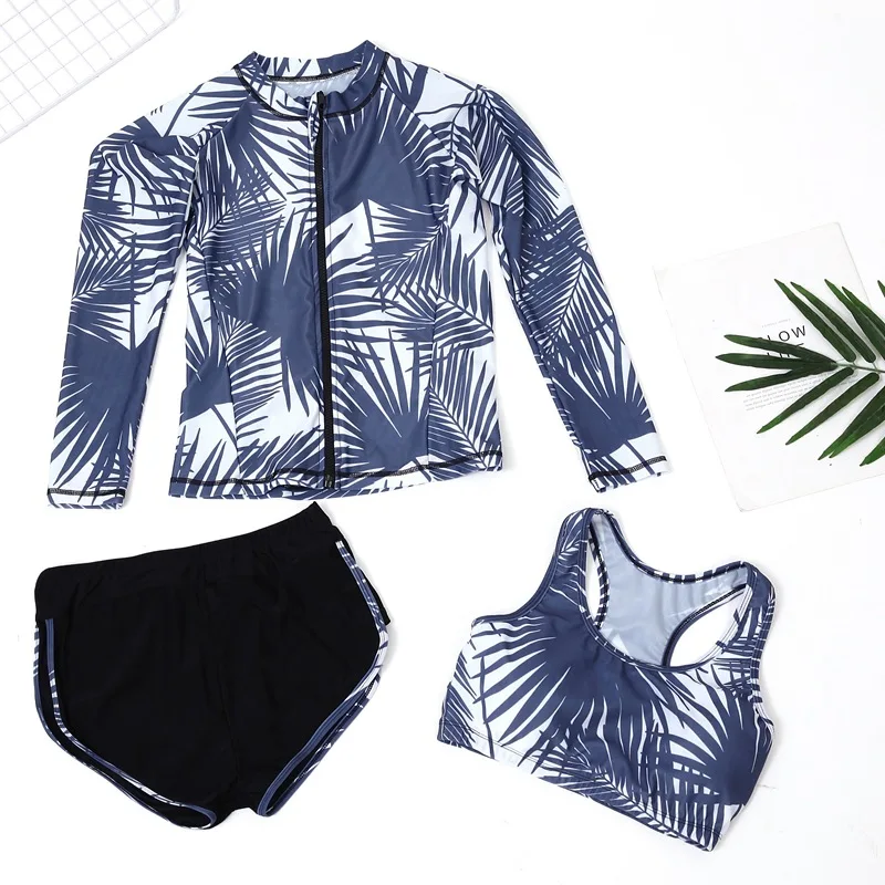 3 шт./компл. новые женские гидрокостюмы Раздельная одежда купальник для серфинга