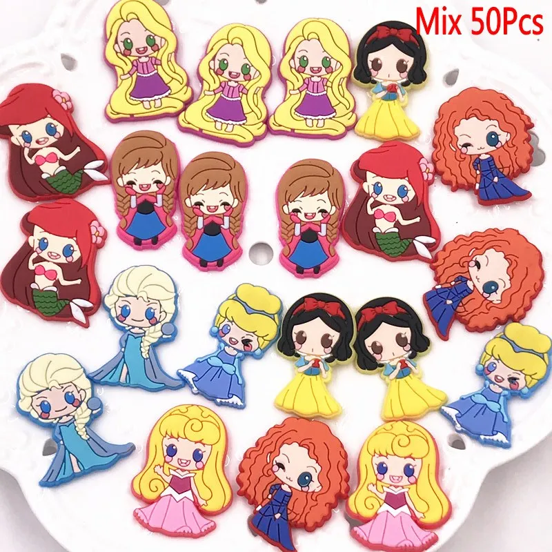 50 шт Золушки запутанные длинные волосы Принцесса Мультфильм Эльза ПВХ мягкие