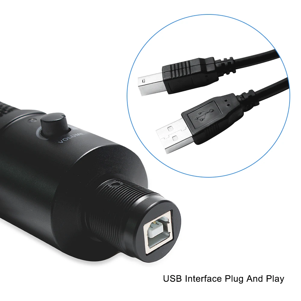 USB микрофон конденсаторный микрофон записи с подставкой для Mac портативных ПК караоке потоковая Twitch Голосовая Подкачка для Youtube