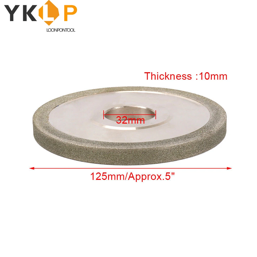 

125x32x10x10mm CBN Diamond Coated Grinding Wheel Carbide Grinder 600 Grit 1PC