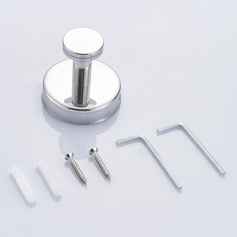 B-with Mounting part Крючки для ванной комнаты, для полотенец, халата, пальто, шляпы, нержавеющая сталь, настенный крючок, для туалета, дома, отеля, аксессуары, самоклеющиеся - Цвет: B-with Mounting part
