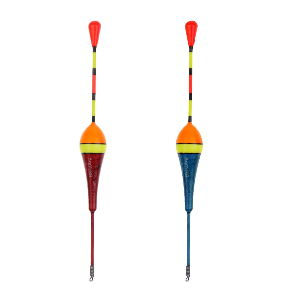 

2.5g Wood Fishing Float Bobbers Saltwater Vertical Fishing Set Buoy Bobber Stick for Outdoor Fishing Red/Blue