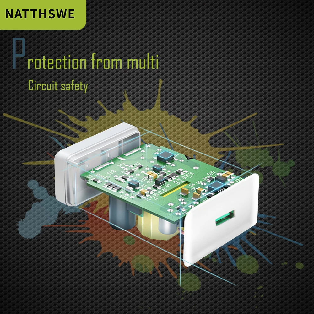 NATTHSWE Быстрая зарядка 3 0 USB зарядное устройство 18 Вт для samsung Galaxy S6 S7 Note 4 htc Motoal QC3.0