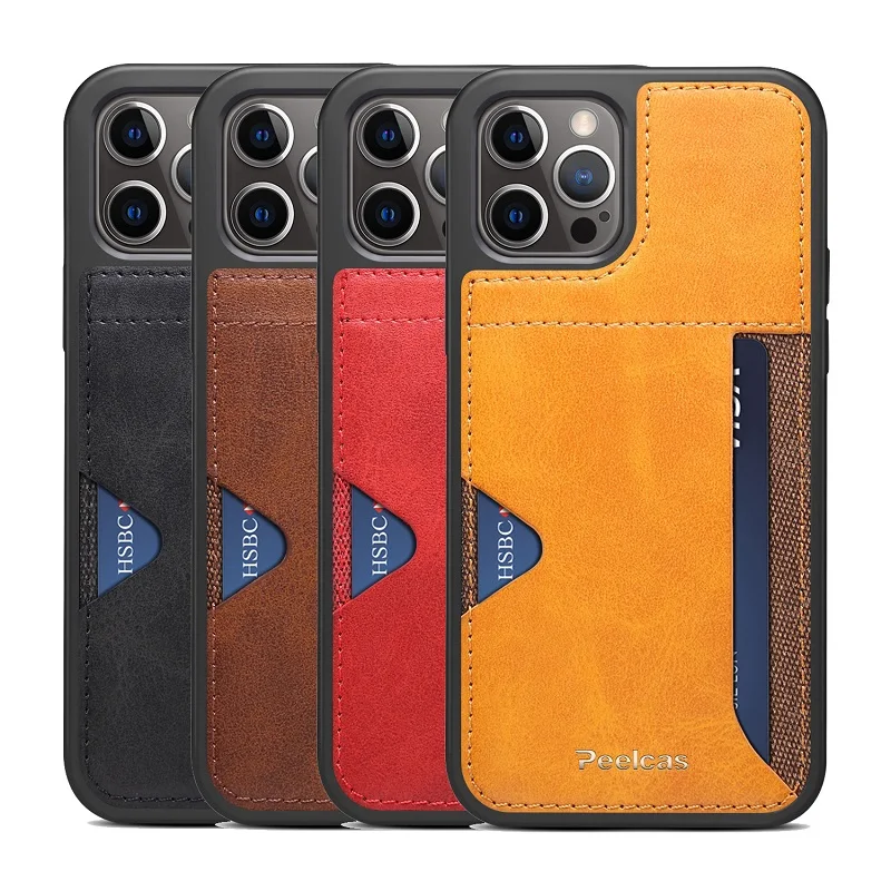

Genuine Leather Case For iPhone 11 Pro Max For iPhone 12 Pro Max Mini 2020 Case Card Slot Full Cover Phone Capa Protection Funda