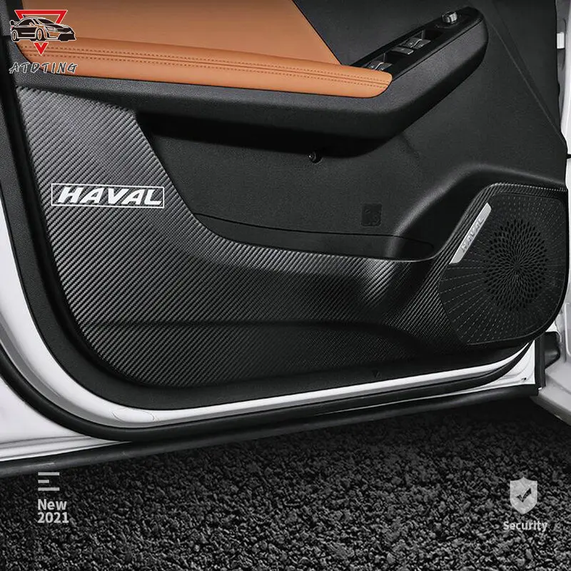 Для Haval Jolion 2021 2022 кожаная дверь противоударный коврик с углеродным волокном