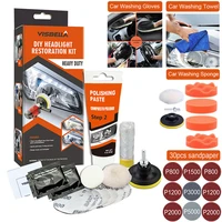 car headlight polisher restorer polish for headlights restoration kit washer chemical polishing kit wax for auto headlamps