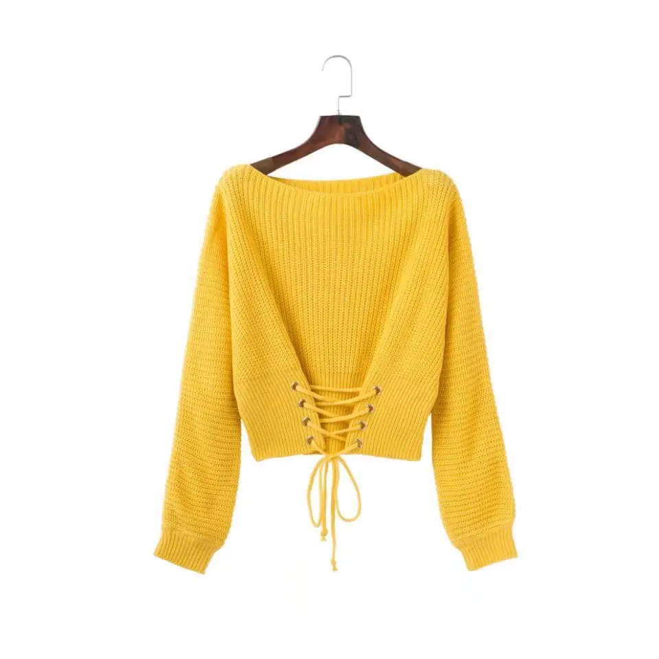 

Loose Autumn Sweater Women Hollow Knitted Pullovers Korean Elegant Knitted Sweater Fashion Solid Tops