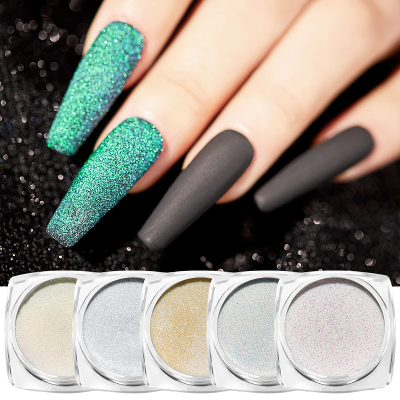 1 коробка сахарная блестящая пудра для ногтей сияющий пигмент УФ гель лака