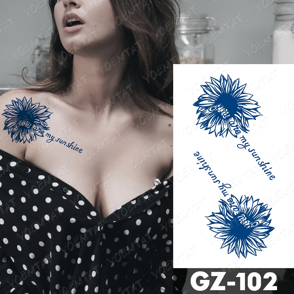 

Juice Extract Lasting Waterproof Temporary Tattoo Sticker Peony Flower Flash Tattoos Women Ink Arm Ankle Body Art Fake Tatto Men
