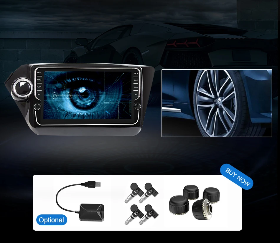 Eunavi 2 Din Автомобильный мультимедийный плеер gps Android 9 DVD помощи при парковке радио для Kia k2 RIO 2010 2011 2012 2013 PX6 4G+ 64G