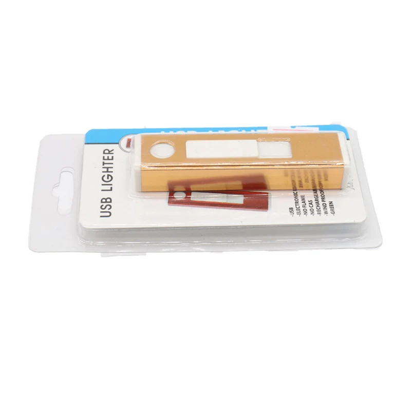 Электронная беспламенная USB перезаряжаемая Зажигалка Ветрозащитная двойная