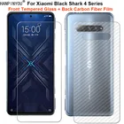 2 в 1 для Xiaomi Black Shark 4 4S Pro мягкая задняя пленка из углеродного волокна + ультратонкое прозрачное закаленное стекло Защита для переднего экрана