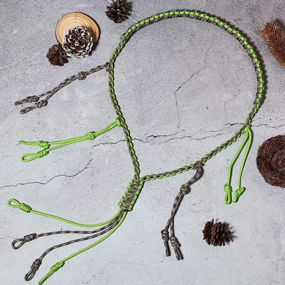 

Hunting Decoy Rope Hunting Duck Call Lanyard Cord Hunter Game Whistle Lanyard Hunting Decoy Rope with 12 Adjustable Loops Rings