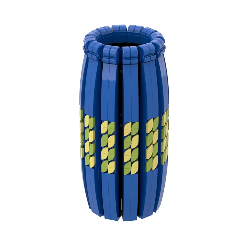 

MOC Building Blocks Flower Vase Decoration Home Plastic Vase Dark Blue Green Big Mouth Nordic Decorationn Vases for Flowers