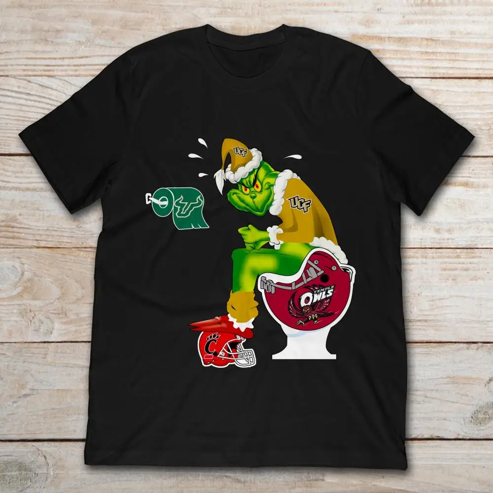 Уличная футболка Ucf Knightsharajuku Mensanta Toilet Temple Owls Cincinnati Bearcats Рождественская