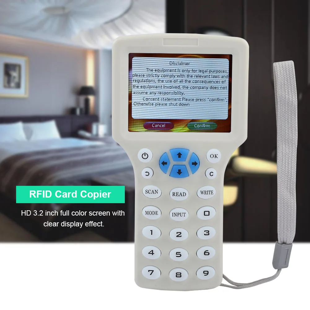 Многофункциональный считыватель ID/IC 9 частоты копировальная NFC смарт карта RFID