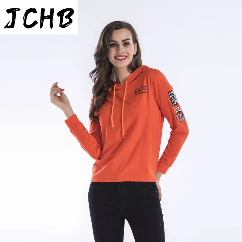 

Print Letter Sport Hoodie Women Hooded Plus Size Long Sleeve Loose Casual Tops Minimalist Sweatshirt Pullovers Korean Streetwear