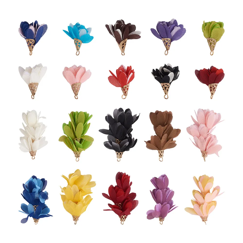 

80 шт./компл. подвески в виде цветов с кисточками для подвесок «сделай сам», серьги-подвески, брелок, изготовление ювелирных изделий, фурнитура, аксессуары для украшения