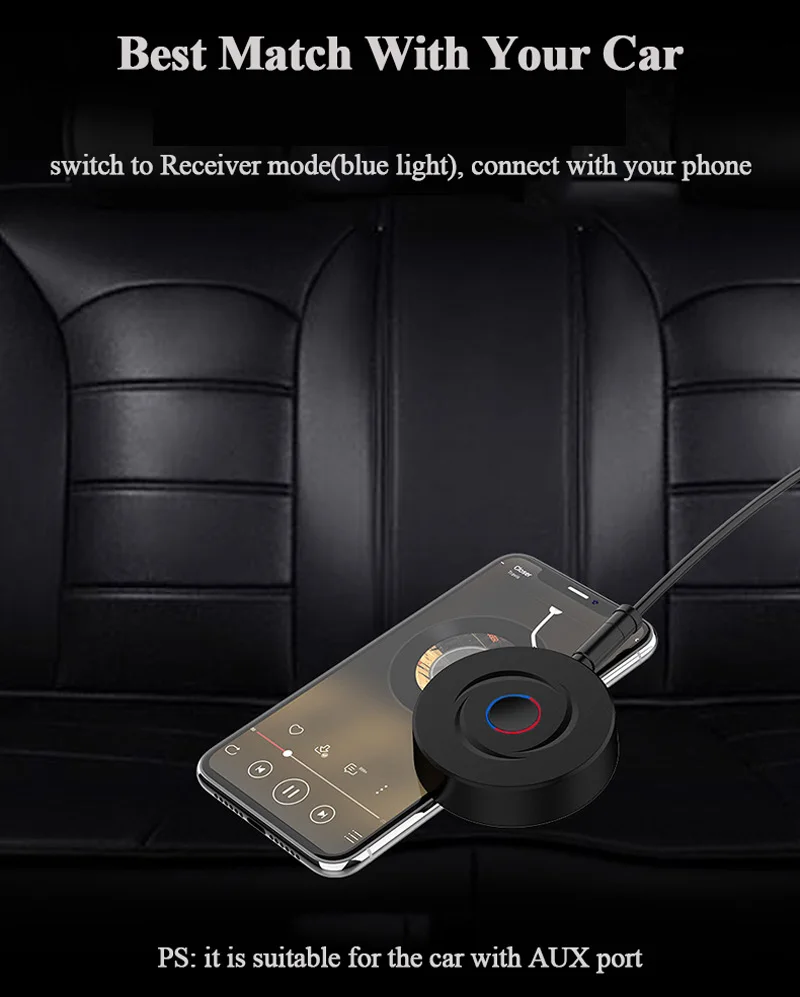 CRDC 2 в 1 Bluetooth приемник передатчик Bluetooth 5,0/4,2 3,5 мм AUX стерео автомобильный беспроводной аудио приемник адаптер для ТВ